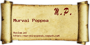 Murvai Poppea névjegykártya